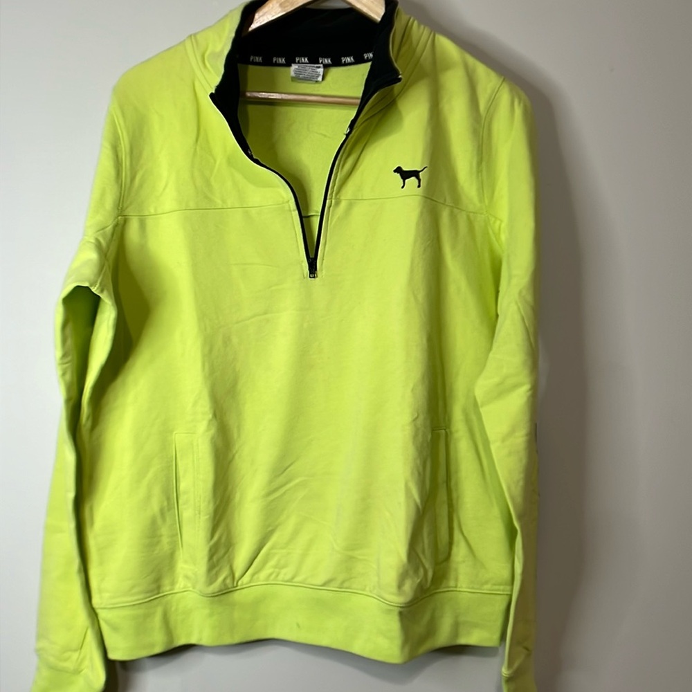 PINK Victoria’s Secret 1/4 Zip Hoodie Size L